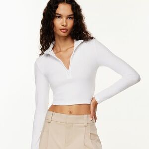 Aritzia Quarter Zip Long Sleeve Top